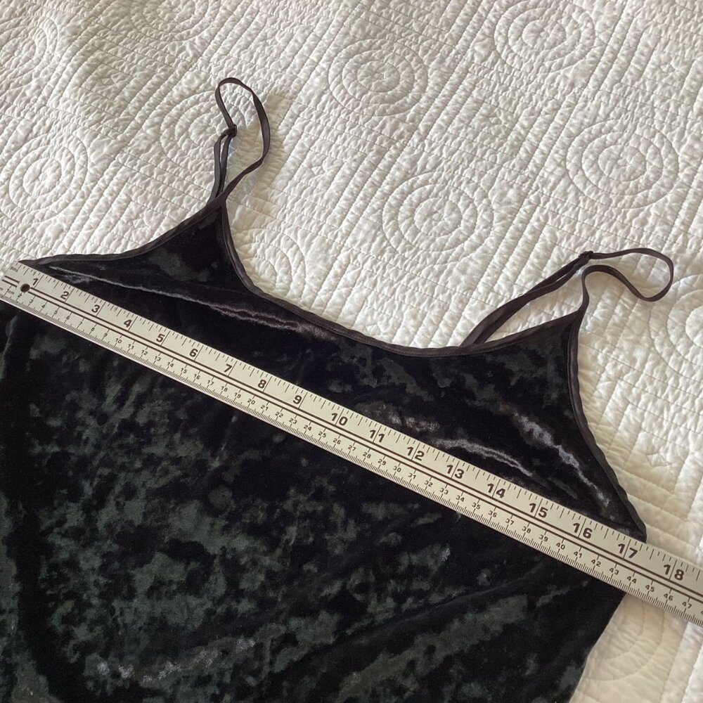 Victoria's Secret Velvet black slip dress Spaghetti Strap Slip Dress Size M/L - Picture 8 of 12